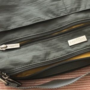 Grey Baggallini Crossbody Yellow Interior